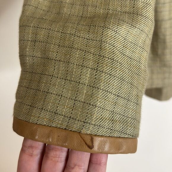 Vtg Lauren Ralph Lauren linen houndstooth Glen Plaid Blazer size 10 equestrian - Picture 7 of 13